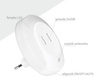 Lampka nocna wtykowa LED 0.4W 15lm z czujnikiem zmierzchu i gniazdem 2xUSB