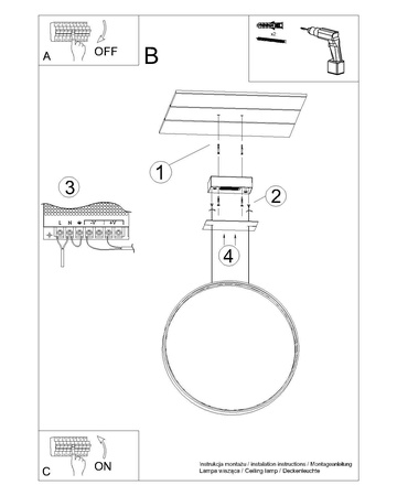 Lampa wisząca RIO 78 złoty połysk LED 3000K