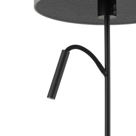 Nowodvorski Lampa podłogowa z lampką do czytania szara HOTEL PLUS 