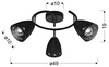 Lampa spirala sufitowa COTY 3x40W E14 czarna