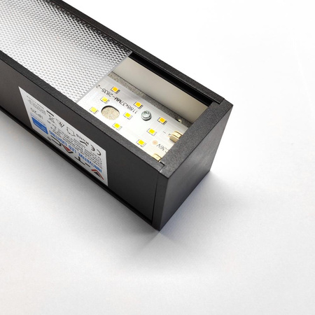 Oprawa V-TAC LED Linear Natynkowa SAMSUNG CHIP 40W Czarna UGR<19 DIMM VT-7-46 3000K 3275lm 5 Lat Gwarancji