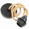 Kabel w oplocie jutowym z plastikową oprawą od lampy E27