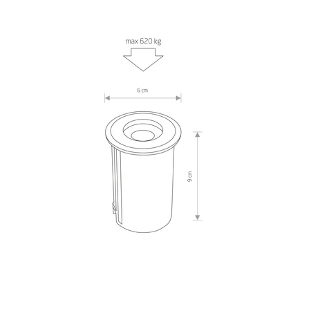 Nowodvorski Lampa najazdowa PICCO LED M