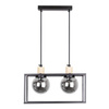Lampa wisząca czarna metalowa dymiona 2xE27 Retro 2 32-00750