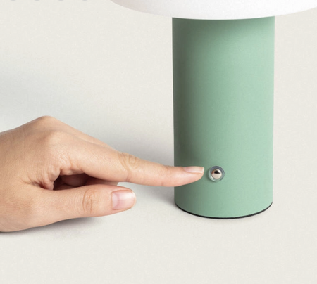 Lampa Stołowa LED 2W Przenośna z Baterią USB Regulowana ze zmianą barwy światła Leta biała miętowa