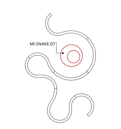 Oprawa MI-SNAKE-07, zwieszana, 106W, 3000K, bez zasilacza, 24VDC, IP20, biały lakier mat RAL9010