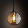 Tk Lighting TRACER BLACK AMBER GLASS lampa wisząca 1xG9