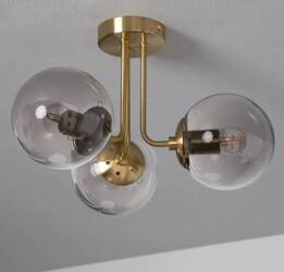 Lampa Sufitowa z Metalu i Szkła Amatler 3xE27