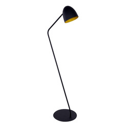 Nowoczesna lampa stojąca podłogowa czarna złota