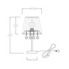 Mona lampa biurkowa srebrna mała LP-5005/1TS srebrna