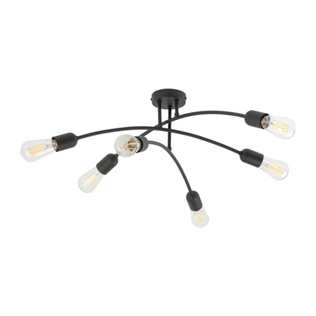 Lampa sufitowa HELIX BLACK 6xE27