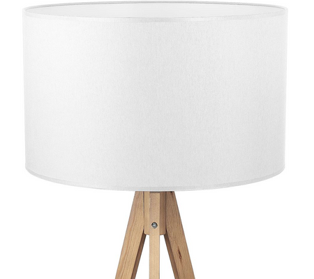 Lampa podłogowa drewniana Trójnóg biała Treviso