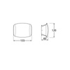 Kinkiet ABRAM 150 szary X R7s LED 4W 4000K