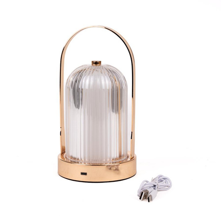 Lampka Biurkowa Nocna V-TAC 1W LED 22cm Ładowanie USB Ściemnianie Złota 