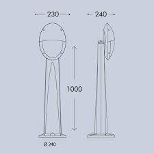 Słupek GABRI REMI/LUCIA-EL 1L szary Y E27