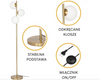 Lampa stojąca podłogowa GOLD białe kule  3xE27 MILANO