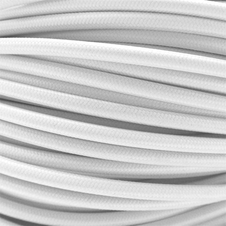Przewód w oplocie kabel dekoracyjny 3x1,5 biały