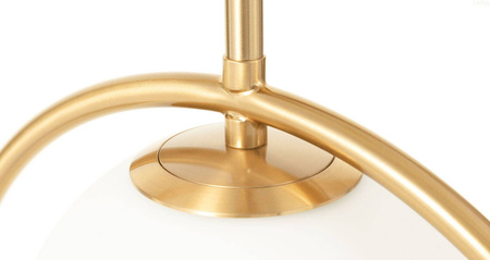 Lampa sufitowa plafon Milano gold podwójna mleczne kule 2xE14