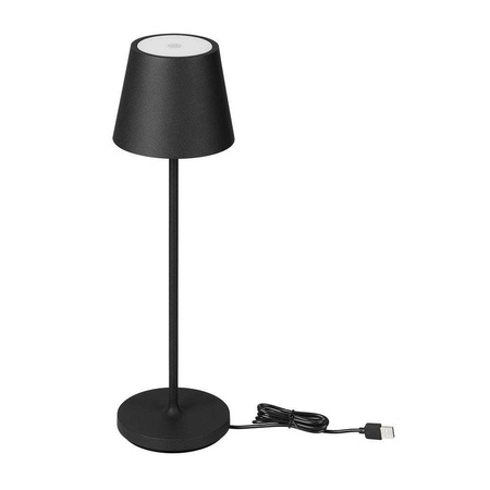 Lampka Biurkowa Nocna V-TAC 1,5W LED Ładowanie Ściemnianie IP54 Czarna 