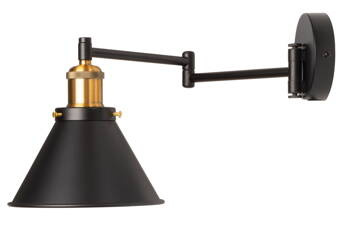 Kinkiet regulowany metalowy wysuwany Edison Antic Brass