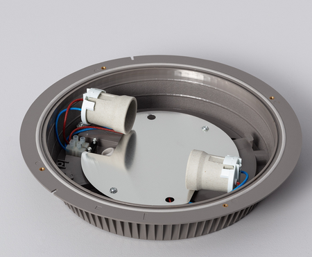 Plafon lampa sufitowa 2xE27 okrągły IP65 szary