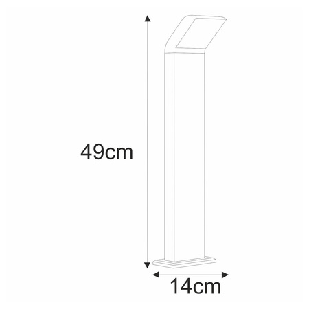 Nowoczesna, stylowa lampa ogrodowa stojąca 49cm K-8147 z serii VIDAR
