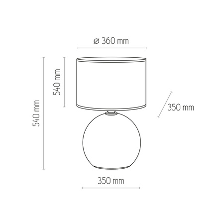 Lampka nocna PALLA White/Silver 1xE27