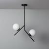 Nowoczesna lampa wisząca metalowa szklane kule Balts
