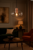Lampa wisząca szklana LOFT Cairo Rose Gold