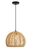 Lampa wisząca kula Boho E27 przeplatana sznurem jutowym 30cm