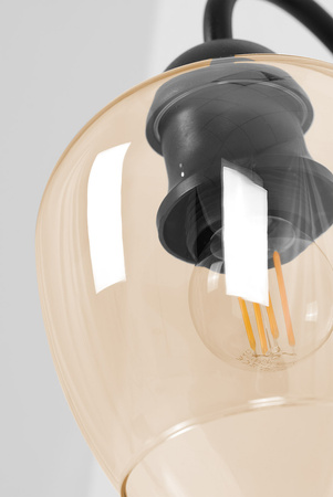 Bursztynowy kinkiet ścienny, z dekoracyjnym kloszem K-5192 z serii DIUNA