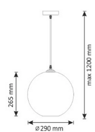 Lampa wisząca kula Boho E27 przeplatana sznurem jutowym 29cm