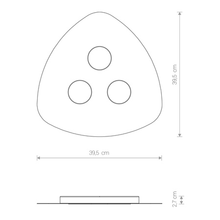 Nowodvorski Plafon metalowy biały ORGANIC 