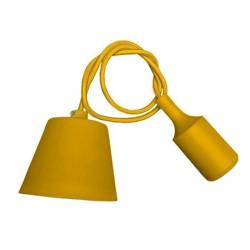 Zawiesie Oprawa Wisząca Silikonowa E27 Żółta