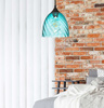 Lampa wisząca szklana niebieska kopuła VELA