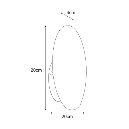 Minimalistyczny kinkiet w kształcie talerza, beż 20 cm K-5800 z serii TALAR
