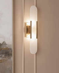 Kinkiet ścienny Metal i Marmur NANDRA 2x G9 złoty