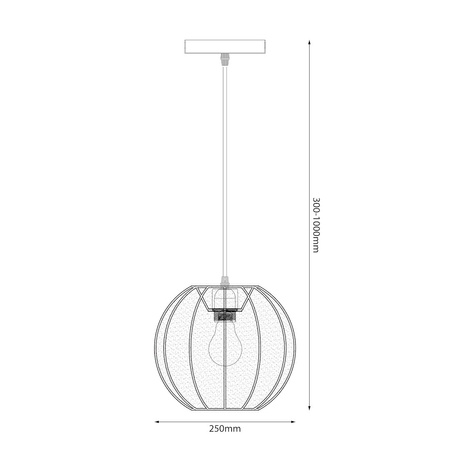Lampa wisząca Dana Biały 1xE27