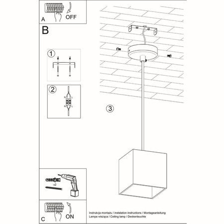 LAMPA SZYNA CZARNA 6 X GU10