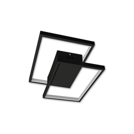 Plafon lampa LED Galaxis Polaris 45W 42x30x6 cm czarny prostokątny + pilot	