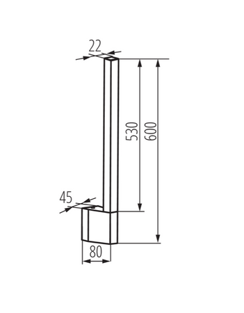Kinkiet oprawa elewacyjna YALTE S 06 LED 8W NW-B 4000K czarna 60cm