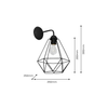 Kinkiet BASKET BLACK 1xE27 czarny