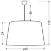 Lampa sufitowa wisząca candellux tiger 1xE27 biało-srebrny
