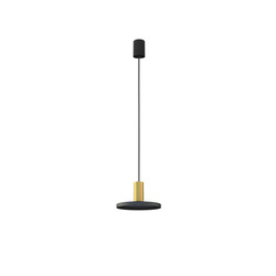 Nowodvorski Lampa wisząca metalowa czarna mosiądz HERMANOS