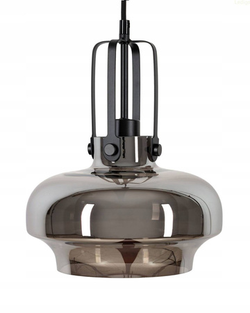 Lampa wisząca szklana szara lustrzana Asana 1xE27