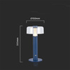 Lampka Biurkowa Nocna V-TAC 1W LED 30cm Ładowanie USB Ściemnianie Filetowa VT-1049 3000K 100lm