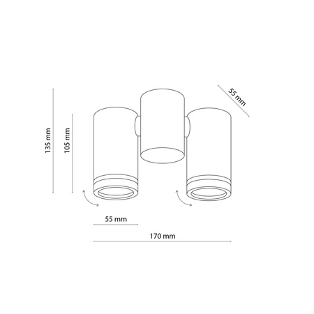 Lampa sufitowa JET White 2xGU10