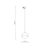 Tk Lighting TRACER BONO BLACK lampa wisząca 1xG9
