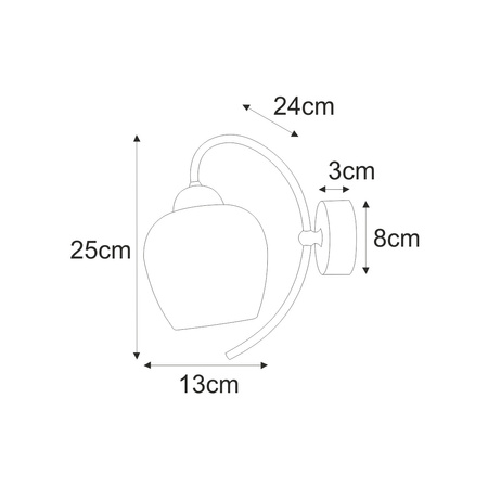 Grafitowa lampa ścienna do doświetlenia salonu K-5197 z serii SARA