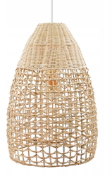 Rattanowa Lampa wisząca pleciona E27 naturalna Boho